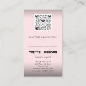 Carte De Visite Photo Qr Code Logo Professional Consulting Pink (Dos)