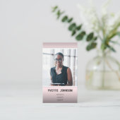 Carte De Visite Photo Qr Code Logo Professional Consulting Pink (Debout devant)