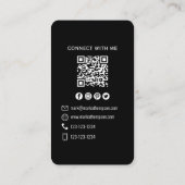 Carte De Visite Photo QR Code Modern Connect With Me Business (Dos)