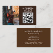 Carte De Visite Photo QR Code, Photographe Photographie (Devant / Derrière)