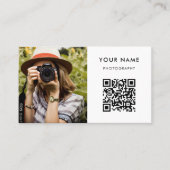 Carte De Visite Photo QR Code, Photographe Photographie Entreprise (Devant)
