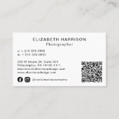 Carte De Visite Photo QR Code Professionnel (Dos)