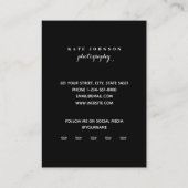 Carte De Visite Photo QR Code Script Custom Social Media Icônes (Dos)