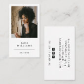 Carte De Visite Photo Realtor Professional moderne (Devant / Derrière)