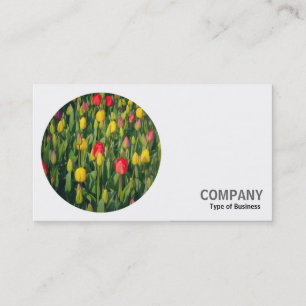 Carte De Visite Photo Rond - Tulipes