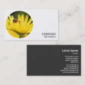 Carte De Visite Photo ronde - Abeille occupée (Devant / Derrière)