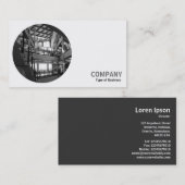 Carte De Visite Photo ronde - Architecture moderne (Devant / Derrière)