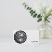Carte De Visite Photo ronde - Architecture moderne (Debout devant)