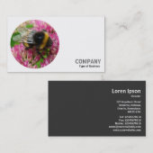 Carte De Visite Photo ronde - Bumble Bee (Devant / Derrière)