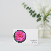 Carte De Visite Photo ronde - Camellia rose (Debout devant)