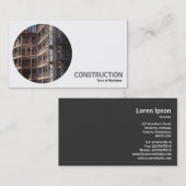 Carte De Visite Photo ronde - Construction (Devant / Derrière)