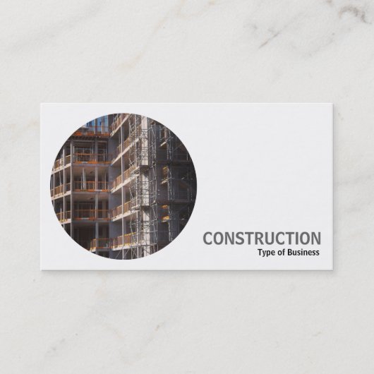 Carte De Visite Photo ronde - Construction (Devant)