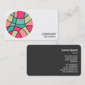 Carte De Visite Photo ronde - Couleur ronde Abstraite 160422(07) (Devant / Derrière)