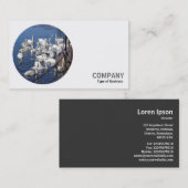 Carte De Visite Photo ronde - Cygnes (Devant / Derrière)