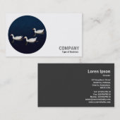 Carte De Visite Photo ronde - Emden Geese (Devant / Derrière)