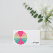 Carte De Visite Photo ronde - Segments couleur 01 (Debout devant)