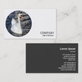 Carte De Visite Photo ronde - Swan (Devant / Derrière)