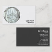 Carte De Visite Photo ronde - Toit en verre (Devant / Derrière)