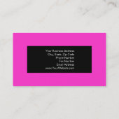 Carte de visite photo rose noir gris blanc (Dos)