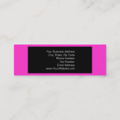 Carte de visite photo rose noir gris blanc (Dos)