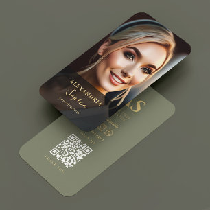 Carte De Visite Photo Sage Professionnel de marque personnelle mod