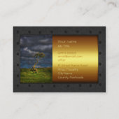 Carte De Visite Photo Services - Arbuste solitaire, cadre métalliq (Dos)