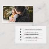 Carte De Visite Photo simple d'affaires de photographie (Devant / Derrière)