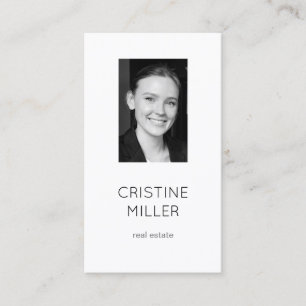 carte de visite photo simple et élégant