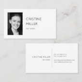 carte de visite photo simple et élégant (Devant / Derrière)