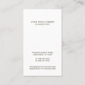 Carte De Visite Photo Simple Moderne Minimaliste Luxueux Professio (Dos)