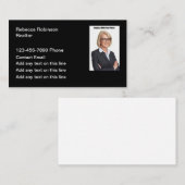 Carte de visite photo simple Realtor (Devant / Derrière)