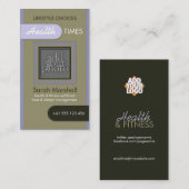 Carte de visite photo Simply Fancy Green & Lilac (Devant / Derrière)