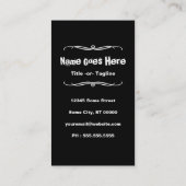 Carte De Visite photo snorkeling parfait (Dos)