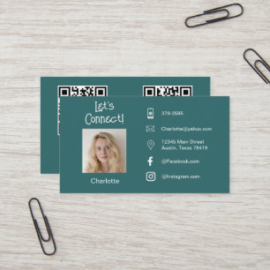 Carte De Visite Photo, Social Media Code OCR, Information sociale
