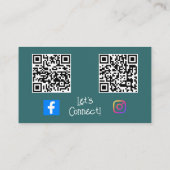 Carte De Visite Photo, Social Media Code OCR, Information sociale (Dos)