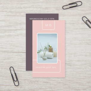 Carte de visite photo Spa élégant moderne