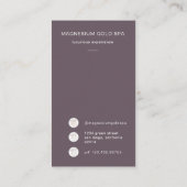 Carte de visite photo Spa élégant moderne (Dos)