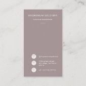 carte de visite photo spa moderne et élégant (Dos)