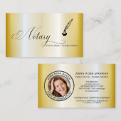 Carte De Visite *~* PHOTO - Stamp Pen Signer Agent Notaire (Devant / Derrière)