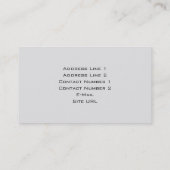 Carte de visite Photo Studio (Dos)