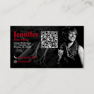 Carte de visite photo Stylist avec code QR