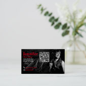 Carte de visite photo Stylist avec code QR (Debout devant)