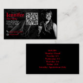 Carte de visite photo Stylist avec code QR (Devant / Derrière)