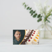 Carte De Visite Photo sur mesure de votre photo avec code QR (Debout devant)