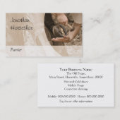 Carte De Visite Photo teintée par brun d'un fonctionnement de (Devant / Derrière)