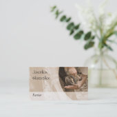 Carte De Visite Photo teintée par brun d'un fonctionnement de (Debout devant)