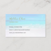 Carte De Visite Photo Travel Professionnel Gold Ocean Beach (Dos)