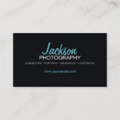 Carte de visite photo Turquoise (Dos)