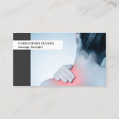 Carte De Visite Photo unique moderne Massage gris bleu (Devant)