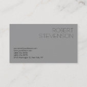 Carte de visite photo vert de mer gris vertical (Dos)